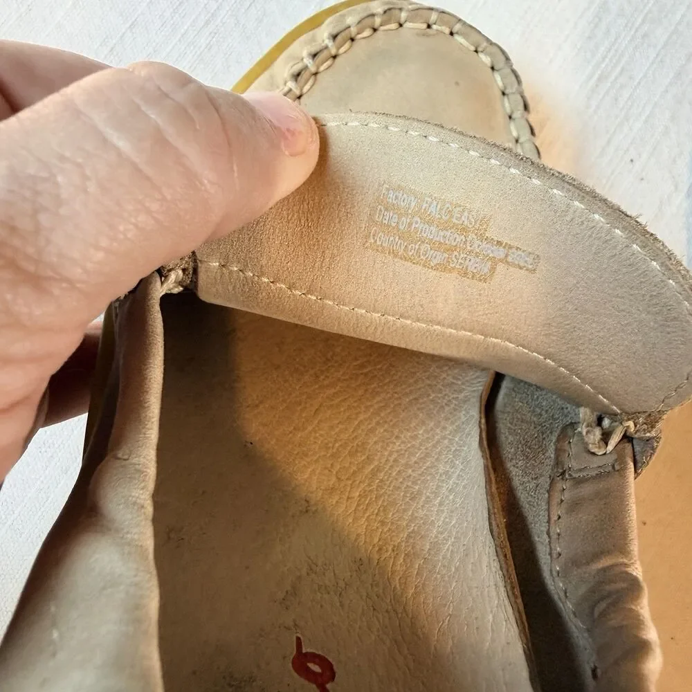 Naturino Loafers Tan Polo Moccasin Slip On Leather Little Kids Size 2.5 US 34 EU